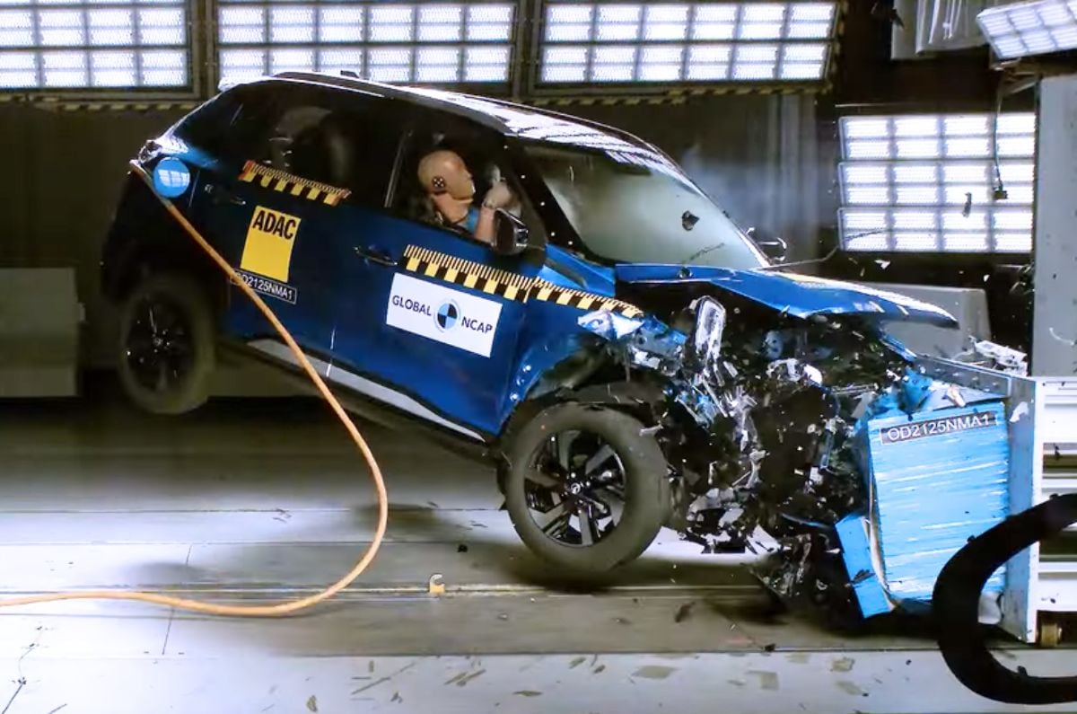 Nissan Magnite frontal offset impact test GNACP  